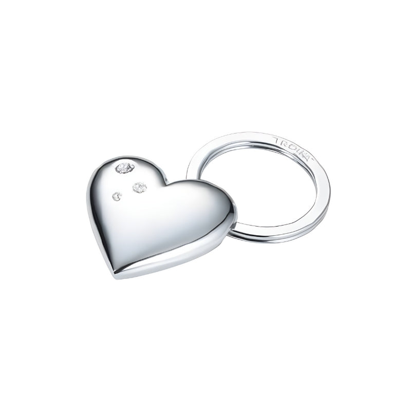 3D Heart with Swarovski Crystals Keyring