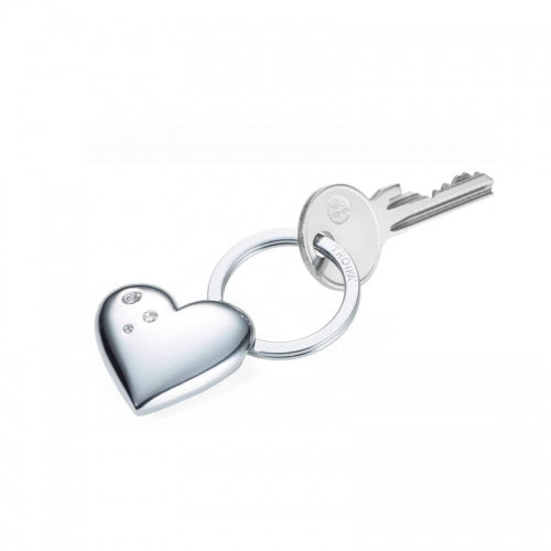 3D Heart with Swarovski Crystals Keyring