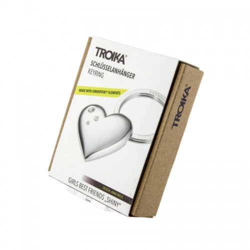 3D Heart with Swarovski Crystals Keyring