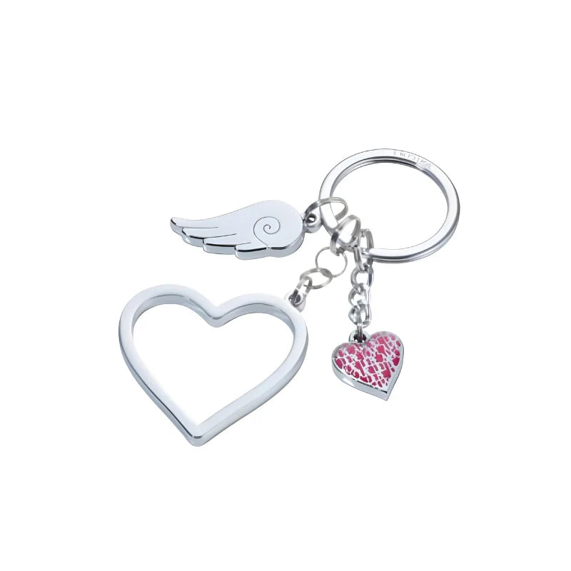 Heart & Wing Charm Keyring