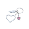 Heart & Wing Charm Keyring