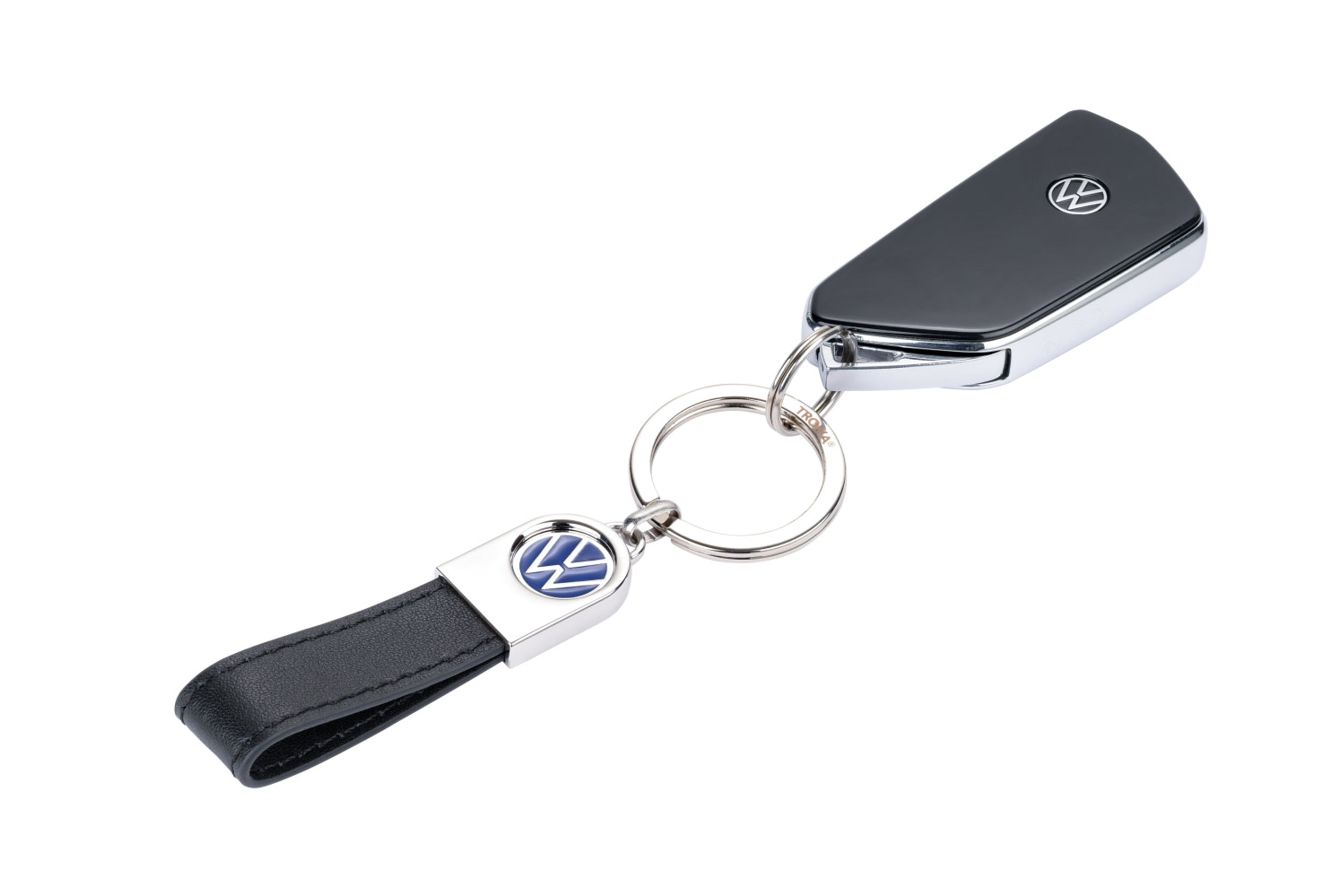 Troika VW Leather Strap Keyring (TRKR24-05)