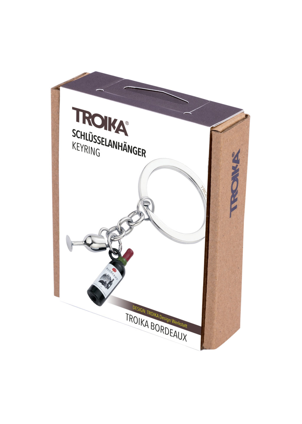 Wine bottle and Wine glass keyring