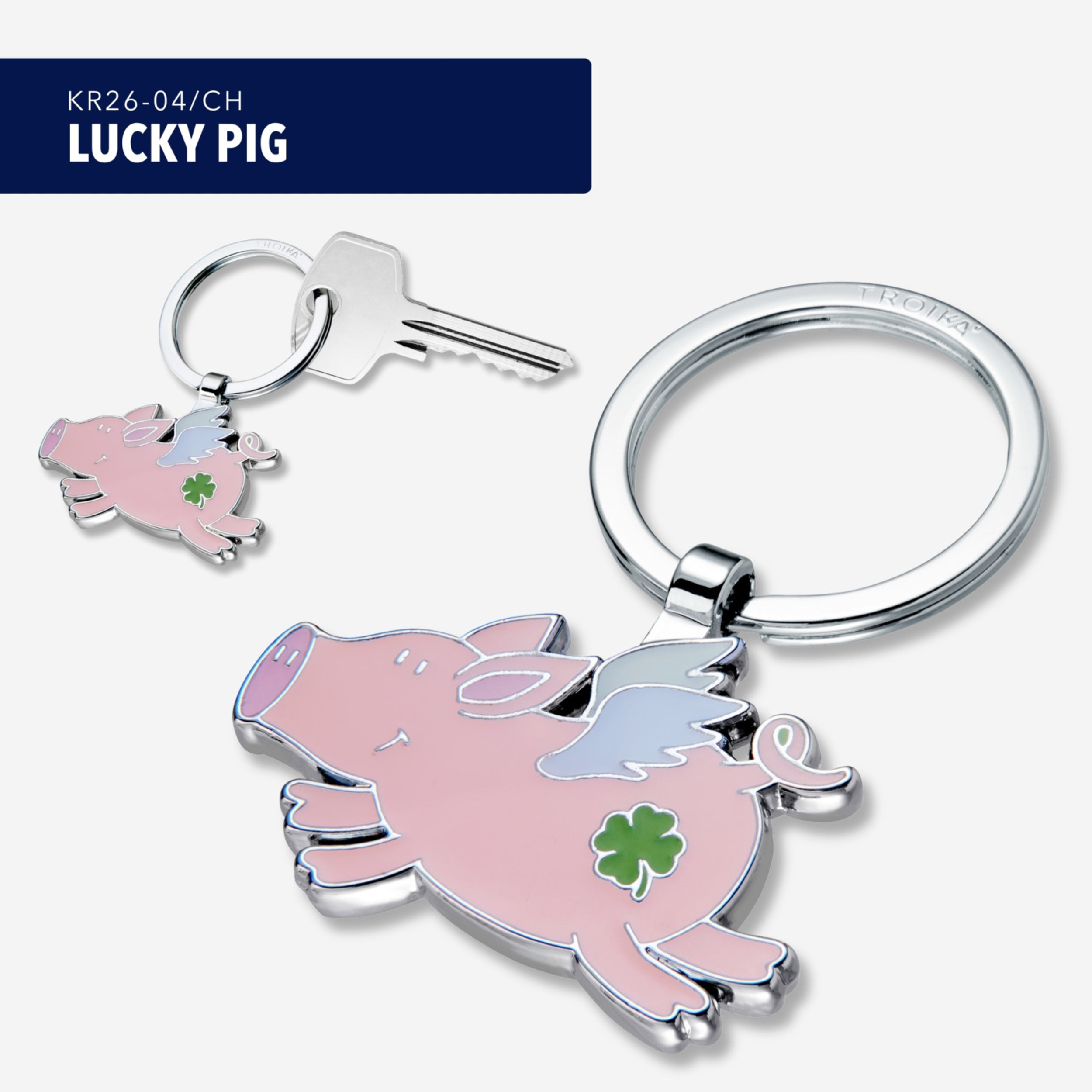 Troika Lucky Pig Keyring