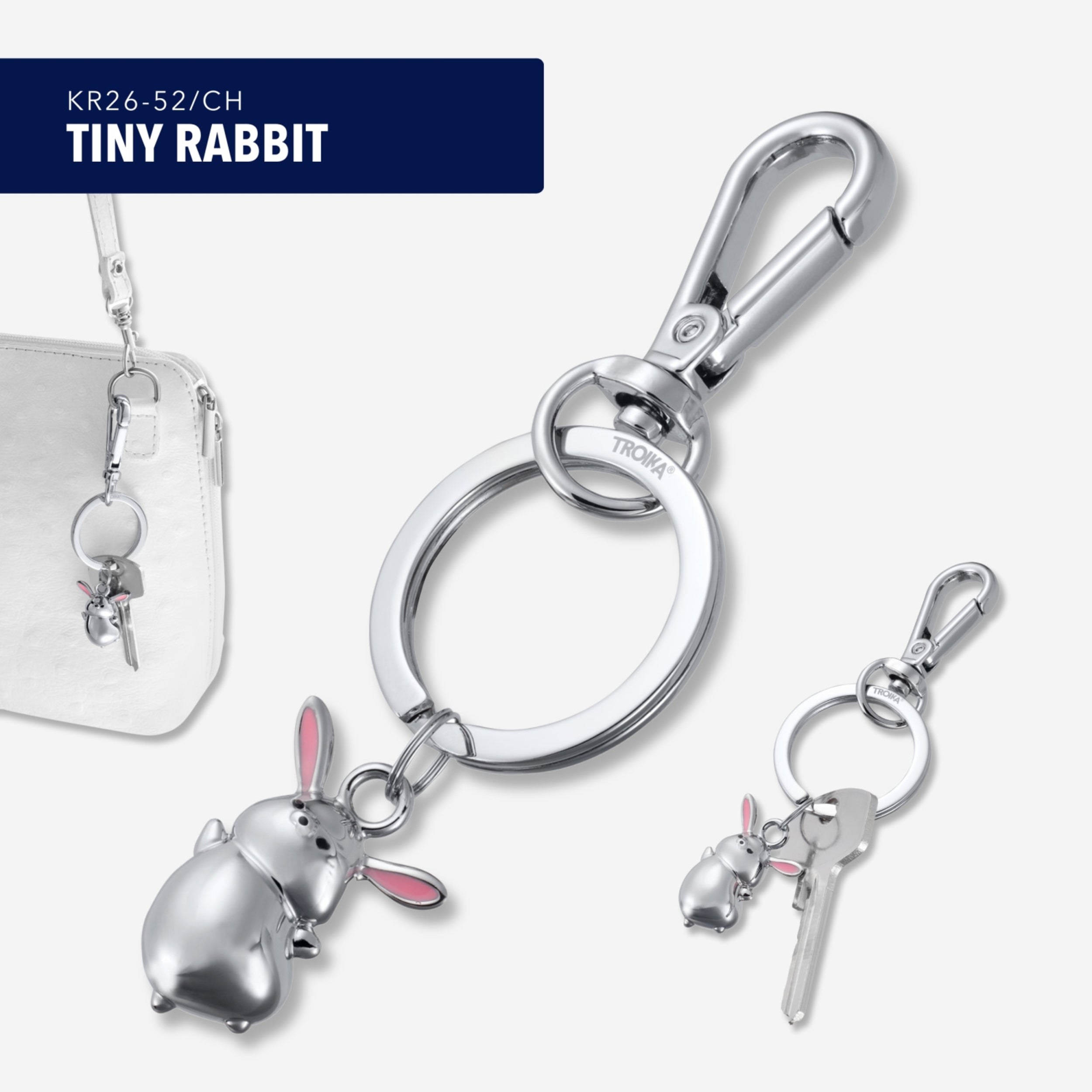Troika Tiny Rabbit Keyring