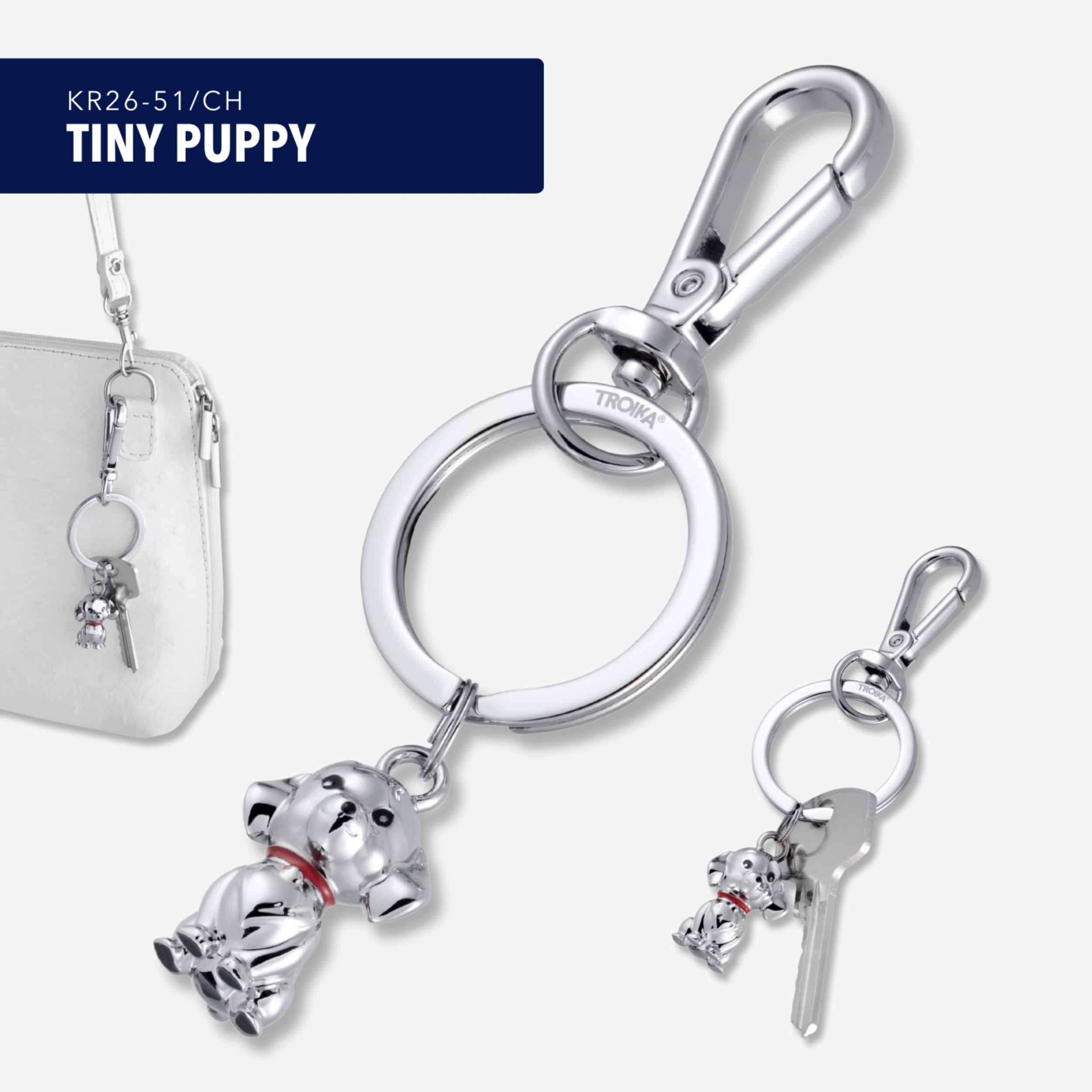 Troika Tiny Puppy Keyring