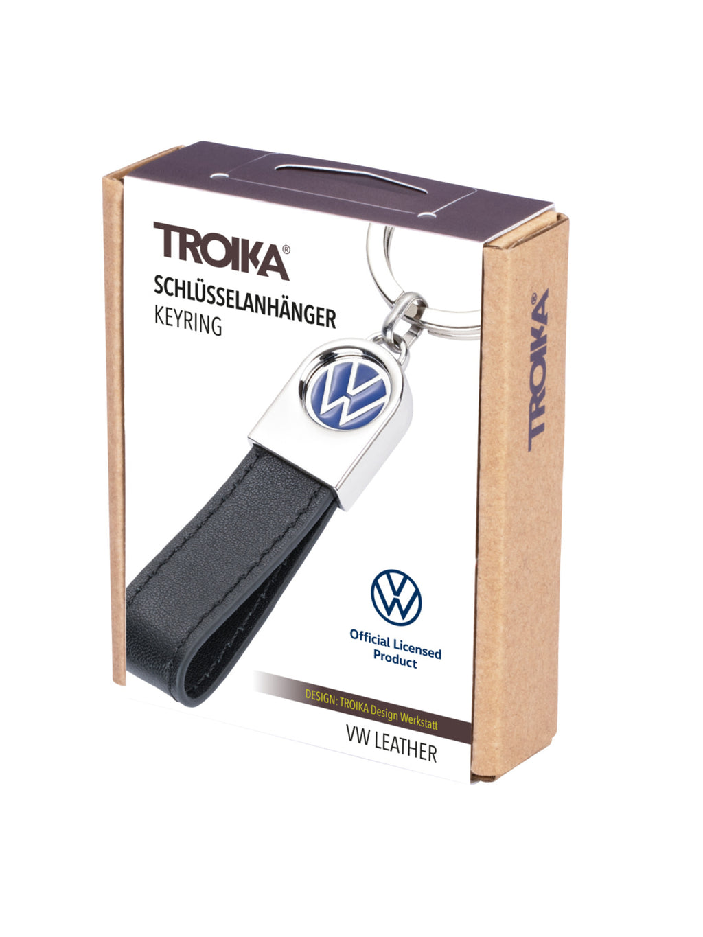 Troika VW Leather Strap Keyring (TRKR24-05)