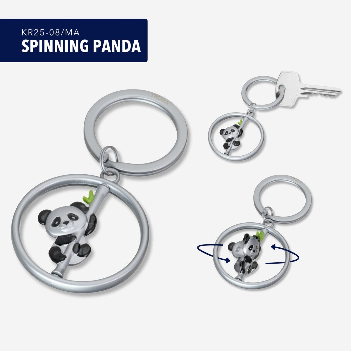 Spinning Panda Keyring